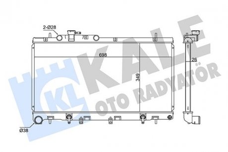 Subaru радиатор охлаждения с акпп outback 3.0 00- KALE 342115