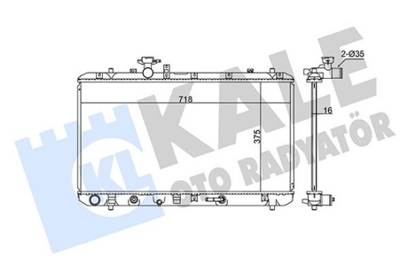 Радіатор охолодження fiat sedici, suzuki sx4 radiator oto radiator KALE 342120