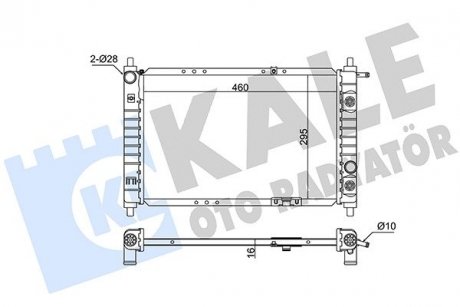 Daewoo радиатор охлаждения matiz 0.8 98- (акпп) KALE 342260