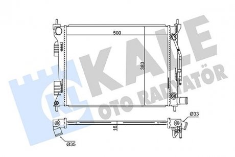 Hyundai радиатор охлаждения i20,solaris,kia rio iii 1.25/1.6 08- KALE 342280