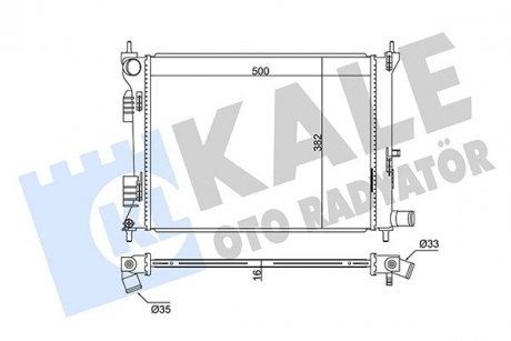 Hyundai радиатор охлаждения i20,solaris,veloster,kia rio iii 1.25/1.6 10- KALE 342285