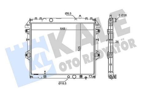 Toyota радиатор охлаждения с акпп hilux vii 2.5.3.0 d-4d 05- KALE 342335 (фото 1)