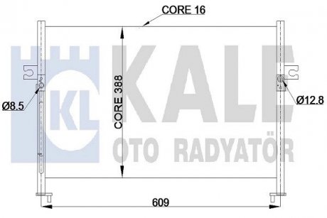 Радиатор кондиционера hyundai h-1/starex, h-1 box, h100, porter condenser oto radiator KALE 342425