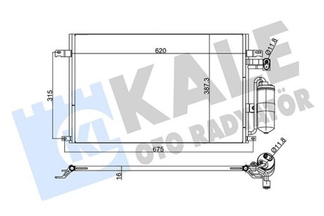 Радіатор кондиціонера chevrolet epica oto radiator KALE 342510