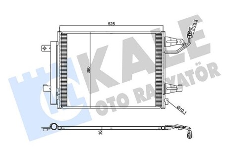 Mitsubishi радиатор кондиционера colt vi,smart forfour 04- KALE 342555