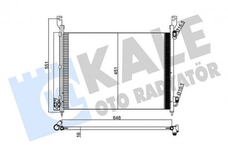 Радіатор кондиціонера renault koleos i oto radiator KALE 342575