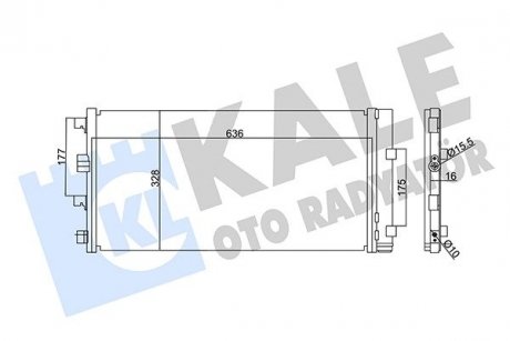 Радіатор кондиціонера dacia duster, renault duster oto radiator KALE 342840