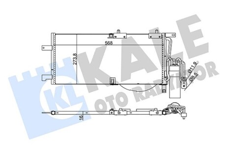 Opel радіатор кондиціонера combo tour, corsa c KALE 342915