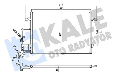 Vw радіатор кондиціонера passat 00-,skoda superb i KALE 342920