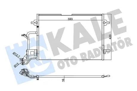 Vw радиатор кондиционера audi a4,passat 94- KALE 342935