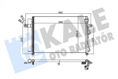 Hyundai радиатор кондиционера getz 1.5crdi 05- KALE 342975