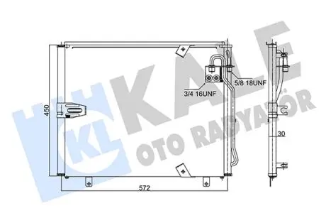 Bmw радіатор кондиціонера 5 e34,7 e32 KALE 343065