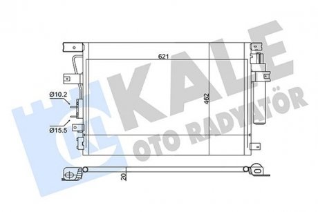 Chrysler радиатор кондиционера с осушителем 300c KALE 343135