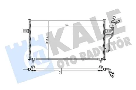 Mitsubishi радиатор кондиционера carisma,space star 95- KALE 343155
