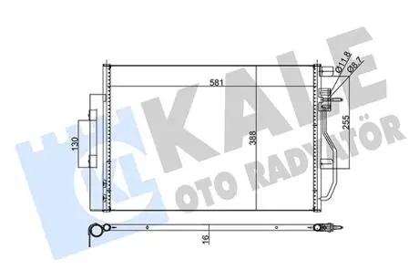 Радиатор кондиционера chevrolet aveo, cobalt oto radiator KALE 343305