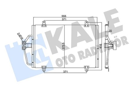 Renault радіатор кондиціонера megane i 95- KALE 344320