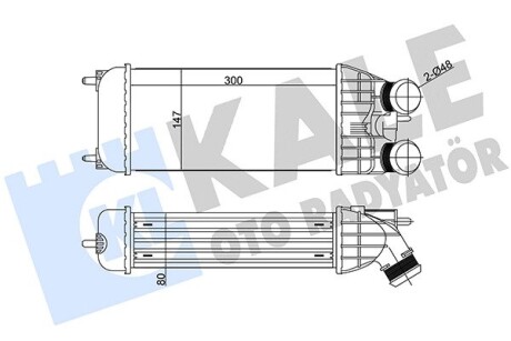 Citroen интеркулер c-elysee,c3 aircross,c3 ii,iii,c3 picasso,cactus,ds3,peugeot 301,208,2008 1.2/1.6hdi KALE 344600