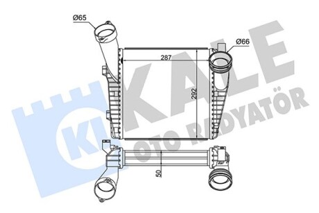 Интеркулер VW Touareg, Porsche Cayenne OTO RADYATOR KALE 344740 (фото 1)