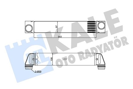 Bmw інтеркулер 5 e60 520d/530d 05- KALE 344815