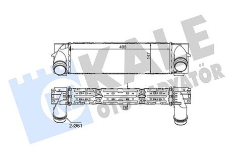 Bmw интеркулер x3 f25,x4 f25 2.0d/2.8i 10- KALE 344835