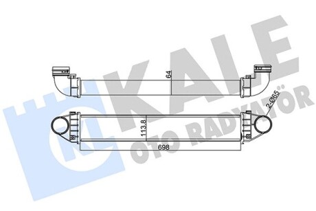 Db інтеркулер w169/b245 2.0cdi 04- KALE 344970