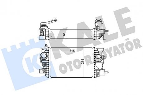 Opel интеркулер meriva b 1.4 KALE 345055