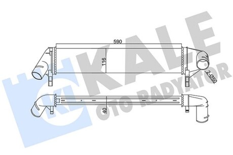 Интеркуллер renault logan (05-) oto radiator KALE 345085