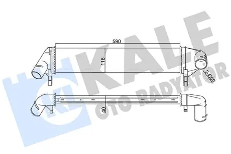 Интеркуллер renault logan (05-) oto radiator KALE 345085