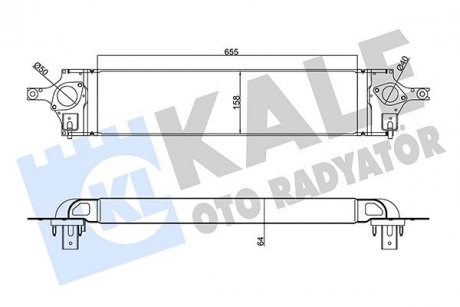 Интеркуллер nissan koleos, x-trail oto radiator KALE 345125