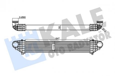 Volvo интеркуллер c30,c70 ii,s40 ii,v50 2.0/2.4d KALE 345150