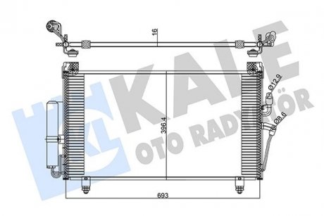 Радиатор кондиционера mitsubishi outlander i oto radiator KALE 345255 (фото 1)