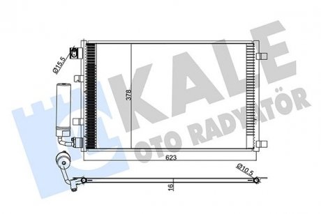 Радиатор кондиционера nissan qashqai, qashqai +2 oto radiator KALE 345265