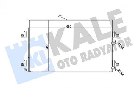 Renault радиатор кондиционера espace iv 2.0/3.5 02- KALE 345290