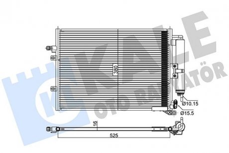 Renault радиатор кондиционера ckio iii,modus 04- KALE 345310