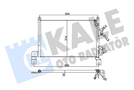 Радіатор кондиціонера ford ranger 1998-2011 KALE 345385