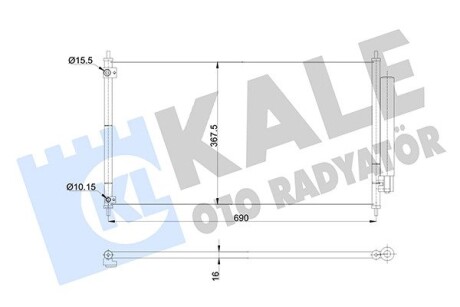 Радіатор кондиціонера honda accord ix m/a oto radiator KALE 345405