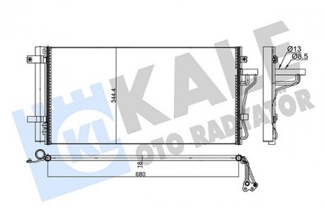 Hyundai радиатор кондиционера grandeur,nf v 2.0/2.2crdi 06- KALE 345445