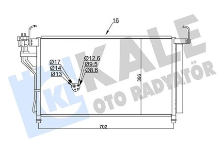 Hyundai радіатор кондиціонера h-1 08- KALE 345450