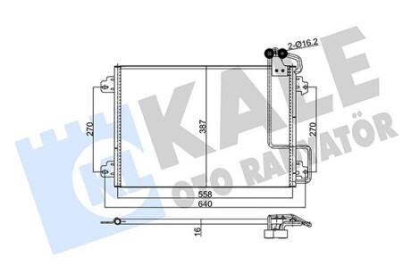 Renault радіатор кондиціонера megane scenic,scenic i 98- KALE 345550