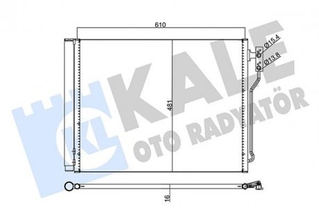 Bmw радиатор кондиционера 5 f10 520/530 11-16 KALE 345620