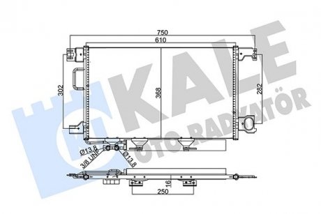 Db радиатор кондиционера w203 06- KALE 345755