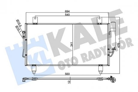 Радиатор кондиционера mitsubishi outland er iii oto radiator KALE 345780