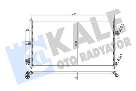 Радіатор кондиціонера nissan x-trail oto radiator KALE 345795