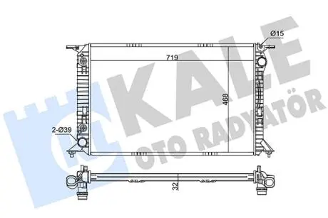 Vw радіатор охолодження audi a4/5 KALE 345860