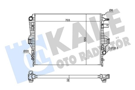 Vw радиатор охлаждения touareg, porsche cayenne 4.2/4.2tdi KALE 345865