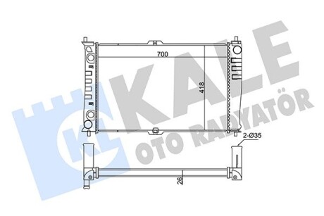 Kia радіатор охолодження carnival 2.9td/crdi 99- KALE 345940