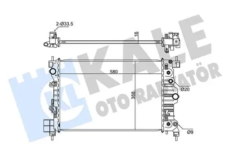 Радиатор охлаждения chevrolet aveo oto radiator KALE 346080