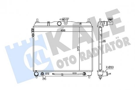 Hyundai радиатор охлаждения с акпп getz 1.6 02- KALE 346125