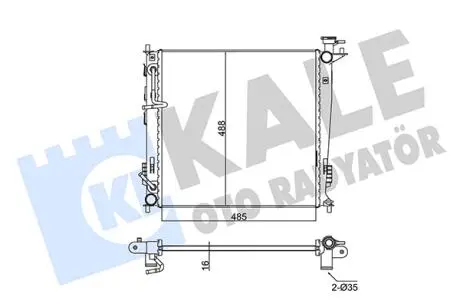 Hyundai радиатор охлаждения ix35,kia sportage 2.0crdi 10- KALE 346155