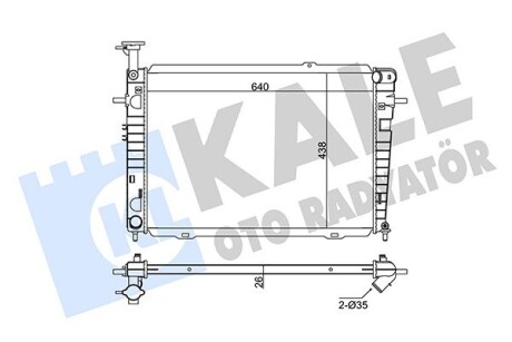 Радиатор охлаждения hyundai tucson, kia sportage oto radiator KALE 346235